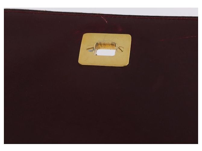 Céline CELINE Borsa a tracolla Horse Carriage in pelle 2way Bordeaux Gold Auth 201084 D'oro Bordò - vista 23