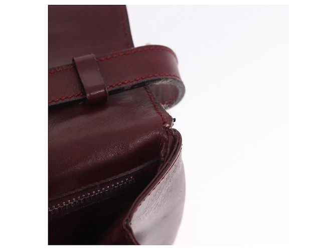 Céline CELINE Borsa a tracolla Horse Carriage in pelle 2way Bordeaux Gold Auth 201084 D'oro Bordò - vista 24