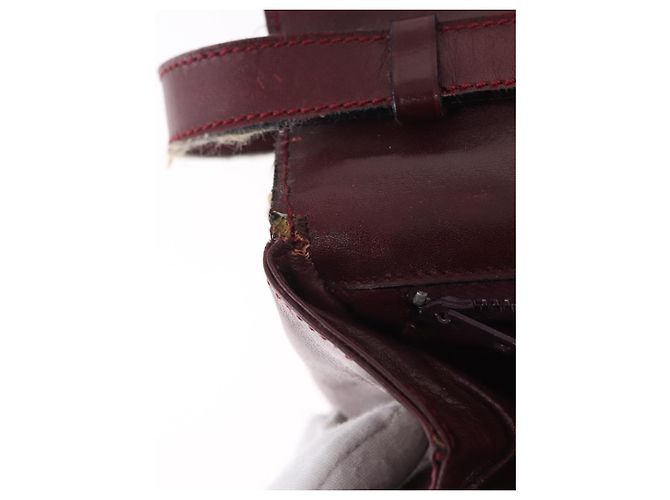 Céline CELINE Borsa a tracolla Horse Carriage in pelle 2way Bordeaux Gold Auth 201084 D'oro Bordò - vista 25