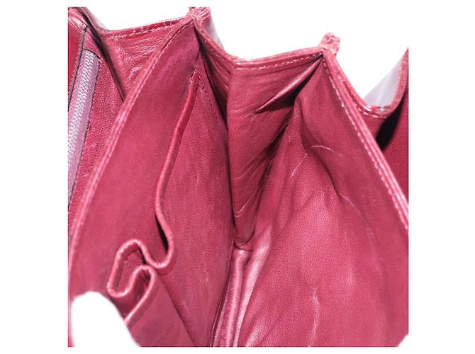 Céline CELINE Borsa a tracolla Horse Carriage in pelle 2way Bordeaux Gold Auth 201084 D'oro Bordò - vista 26
