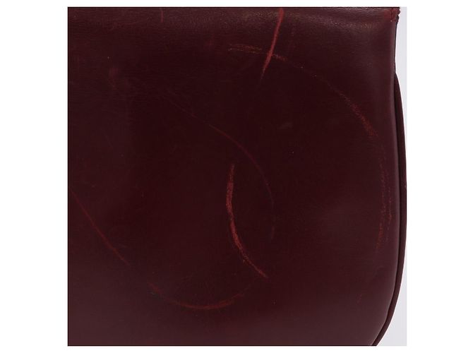 Céline CELINE Borsa a tracolla Horse Carriage in pelle 2way Bordeaux Gold Auth 201084 D'oro Bordò - vista 4