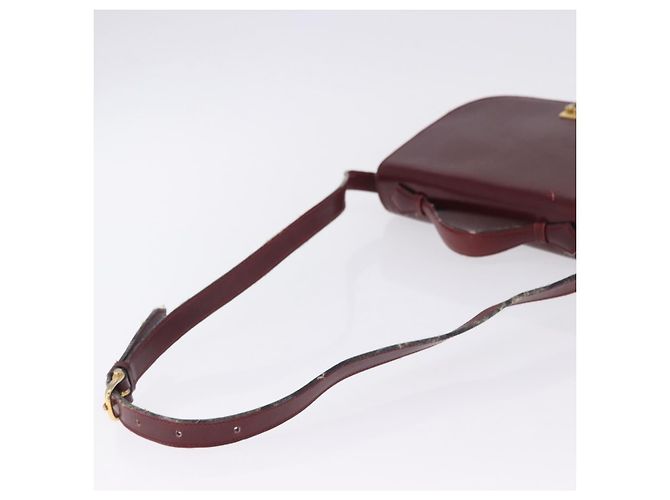 Céline CELINE Borsa a tracolla Horse Carriage in pelle 2way Bordeaux Gold Auth 201084 D'oro Bordò - vista 9