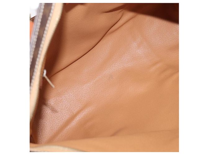 Céline CELINE Macadam Canvas Tote Bag PVC Leder Braun Gold Auth 203674A Golden - Ansicht 10