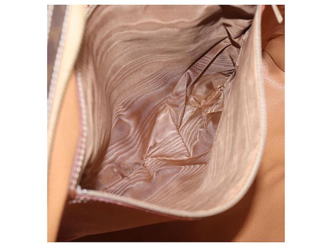 Céline CELINE Macadam Canvas Tote Bag PVC Leder Braun Gold Auth 203674A Golden - Ansicht 11