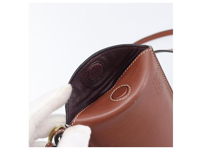 LOEWE Handytasche aus Leder Braun Gold Auth 200754 Golden - Ansicht 24