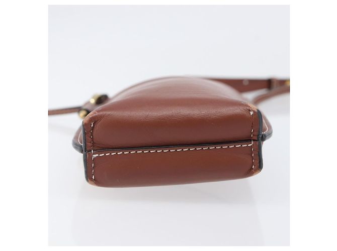 LOEWE Handytasche aus Leder Braun Gold Auth 200754 Golden - Ansicht 5