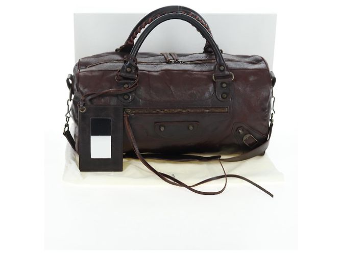 BALENCIAGA Borsa a mano The Twiggy Pelle 2way Marrone 128523 Auth yk20892M - vista 12
