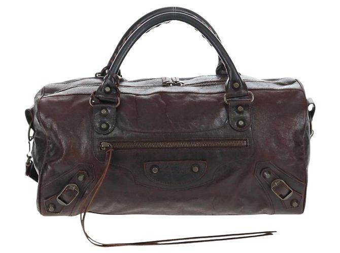 BALENCIAGA Borsa a mano The Twiggy Pelle 2way Marrone 128523 Auth yk20892M - vista 13