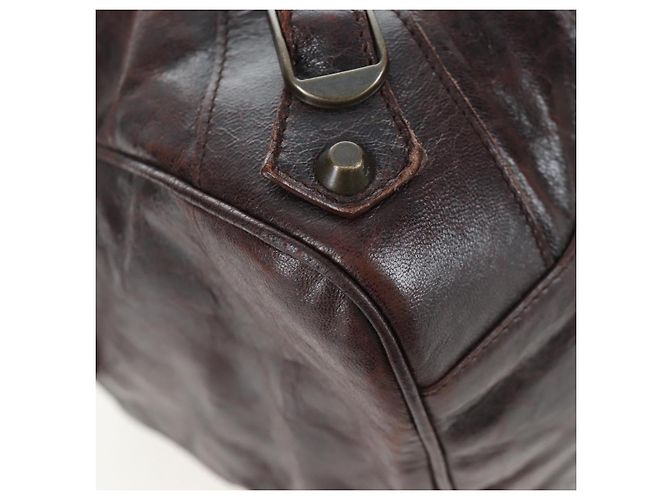 BALENCIAGA Borsa a mano The Twiggy Pelle 2way Marrone 128523 Auth yk20892M - vista 18