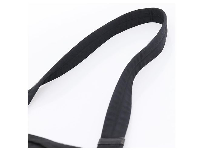 PRADA Shoulder Bag Nylon Black Silver Auth 204590A Silvery - view 14