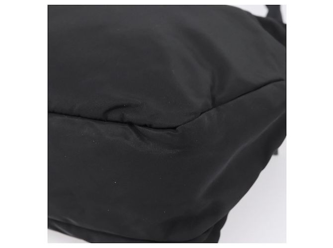 PRADA Shoulder Bag Nylon Black Silver Auth 204590A Silvery - view 17