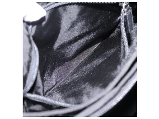 PRADA Shoulder Bag Nylon Black Silver Auth 204590A Silvery - view 25