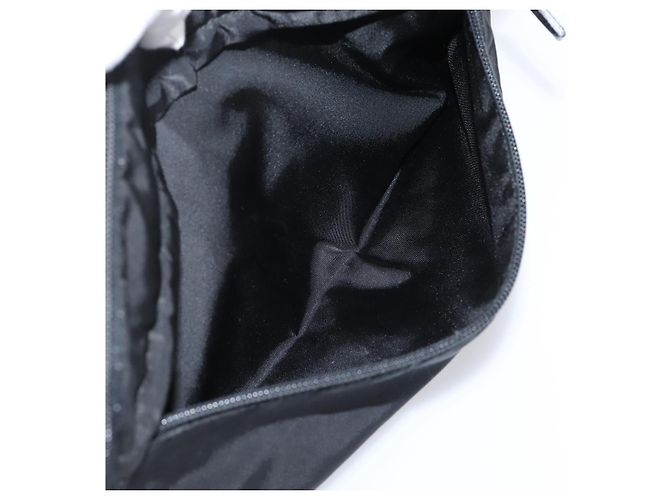PRADA Shoulder Bag Nylon Black Silver Auth 204590A Silvery - view 27