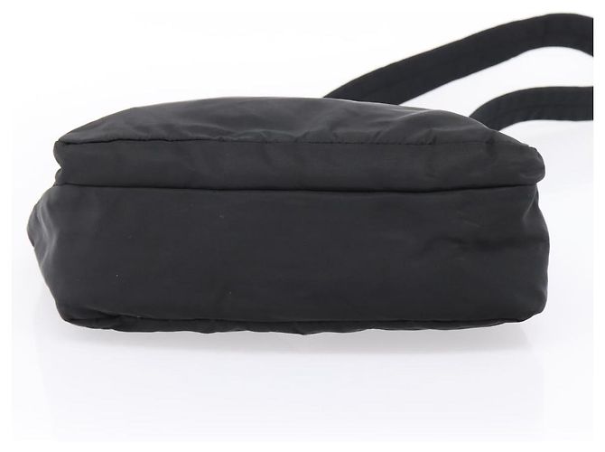 PRADA Shoulder Bag Nylon Black Silver Auth 204590A Silvery - view 5