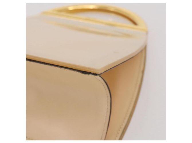 Céline Bolsa de mão CELINE plástico Beige Gold Auth 204877 Bege Dourado - vista 18