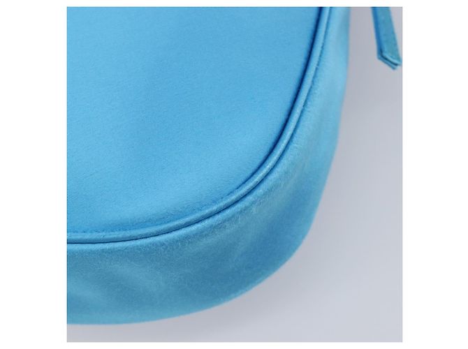 Bolso de hombro BALENCIAGA Satin Blue Silver Auth 203660V Plata Azul - vista 17