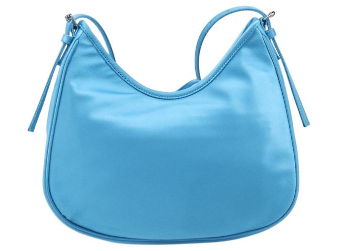 Bolso de hombro BALENCIAGA Satin Blue Silver Auth 203660V Plata Azul - vista 2