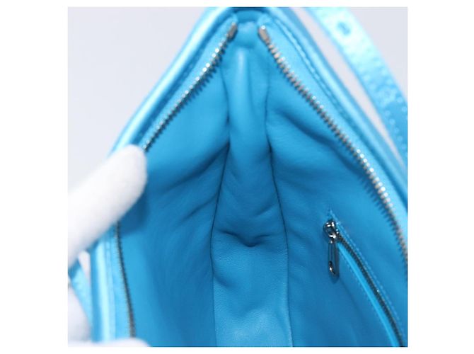 Bolso de hombro BALENCIAGA Satin Blue Silver Auth 203660V Plata Azul - vista 25