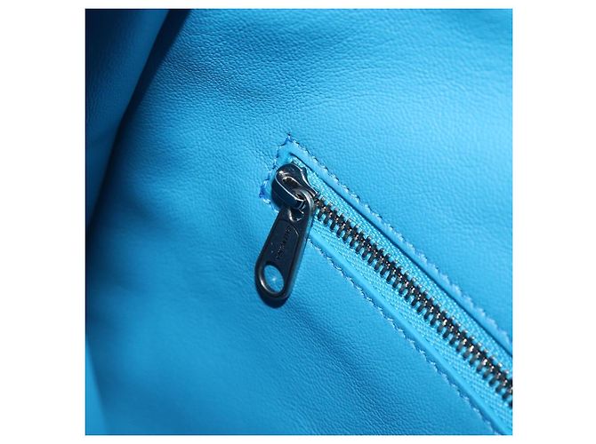 Bolso de hombro BALENCIAGA Satin Blue Silver Auth 203660V Plata Azul - vista 26