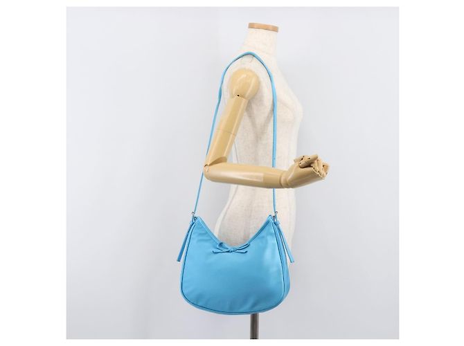 Bolso de hombro BALENCIAGA Satin Blue Silver Auth 203660V Plata Azul - vista 28