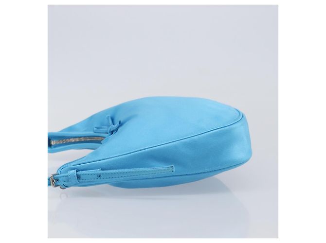 Bolso de hombro BALENCIAGA Satin Blue Silver Auth 203660V Plata Azul - vista 4
