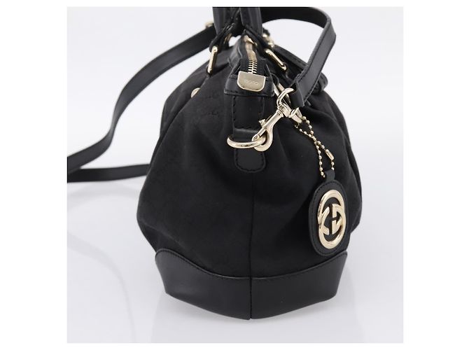 Borsa GUCCI GG Canvas Sukey 2way Nero Oro 247902 Auth 203601A D'oro - vista 3