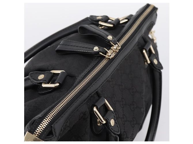 Borsa GUCCI GG Canvas Sukey 2way Nero Oro 247902 Auth 203601A D'oro - vista 6
