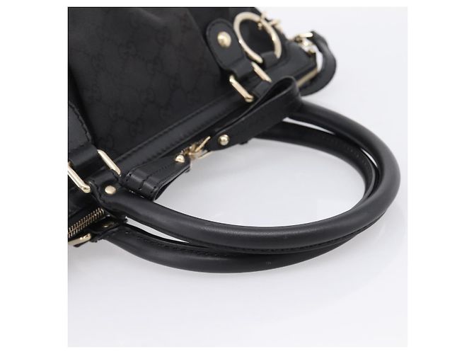 Borsa GUCCI GG Canvas Sukey 2way Nero Oro 247902 Auth 203601A D'oro - vista 7
