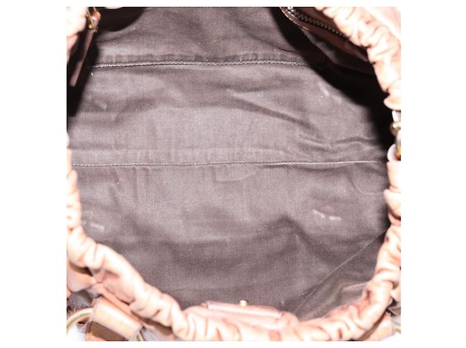 Borsa a mano Miu Miu in pelle 2way marrone tono oro Auth 167587V - vista 11