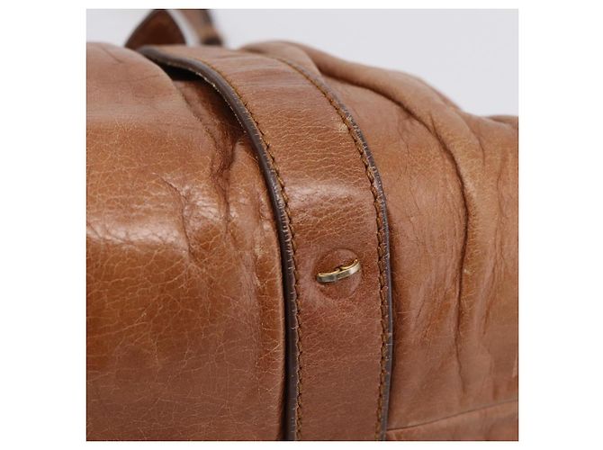 Borsa a mano Miu Miu in pelle 2way marrone tono oro Auth 167587V - vista 6