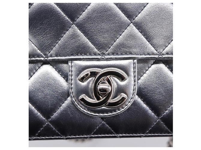 CHANEL Matelasse Like A Wallet Chain Bag Lamb Skin Green Gold CC Auth LN146SAM D'oro Verde - vista 18