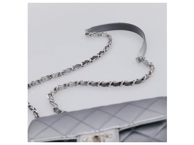 CHANEL Matelasse Like A Wallet Chain Bag Lamb Skin Green Gold CC Auth LN146SAM D'oro Verde - vista 8