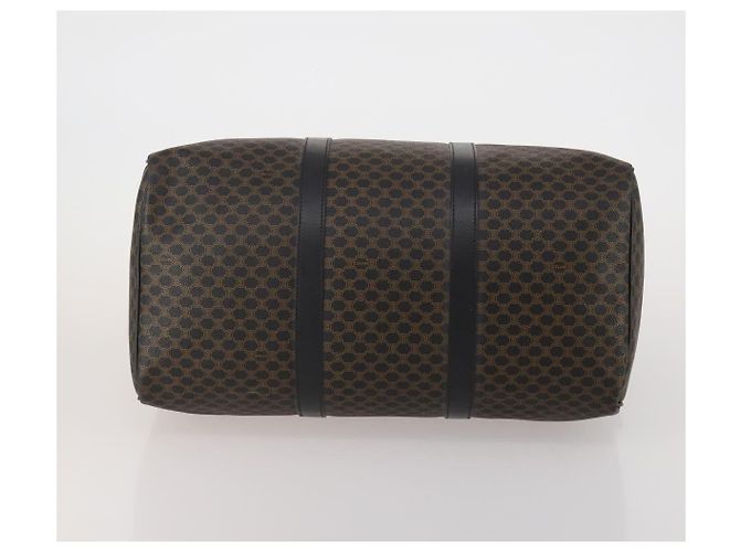 Céline CELINE Macadam Canvas Boston Bag PVC Leather Black Gold Auth 202929V Golden - view 5