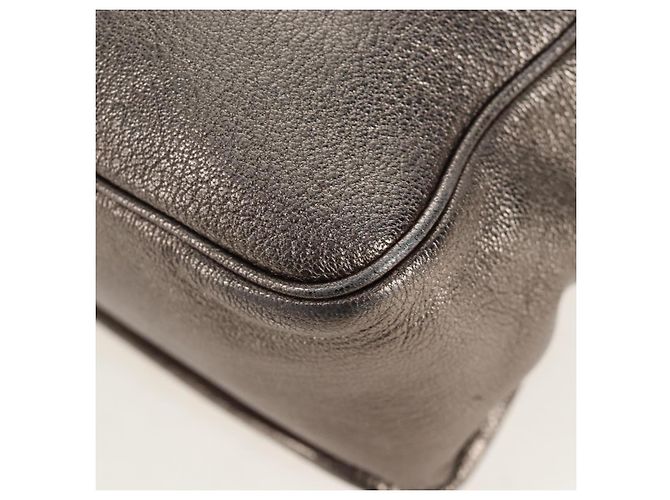Borsa a mano LOEWE in pelle 2way Silver Gold Tone Auth 201259V Argento - vista 18