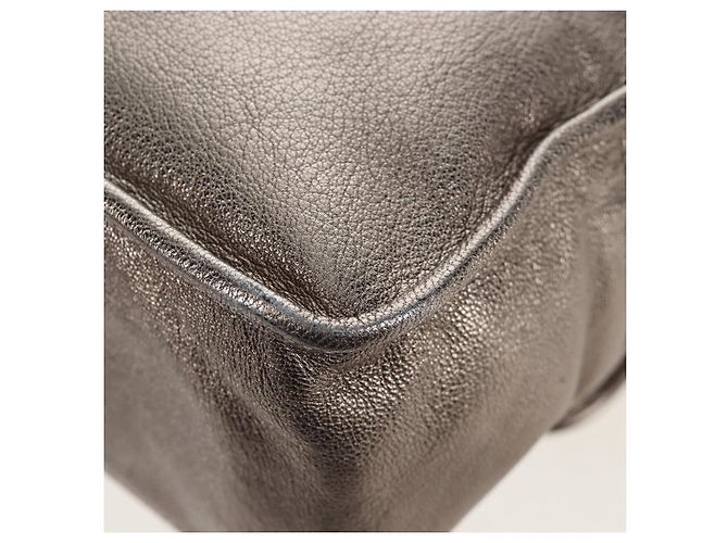 Borsa a mano LOEWE in pelle 2way Silver Gold Tone Auth 201259V Argento - vista 20
