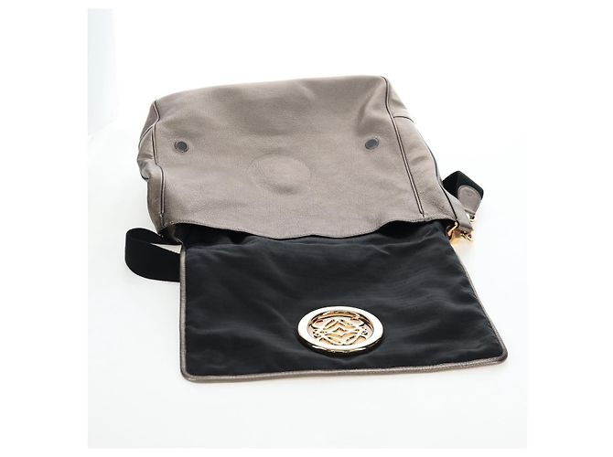 Borsa a mano LOEWE in pelle 2way Silver Gold Tone Auth 201259V Argento - vista 22
