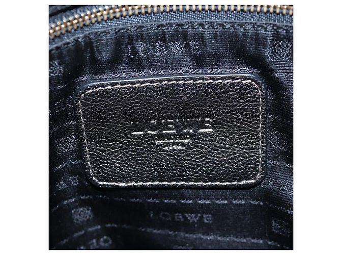 Borsa a mano LOEWE in pelle 2way Silver Gold Tone Auth 201259V Argento - vista 26