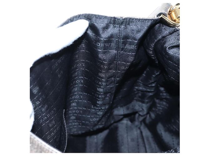Borsa a mano LOEWE in pelle 2way Silver Gold Tone Auth 201259V Argento - vista 28