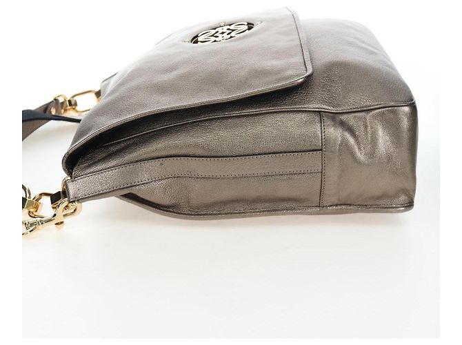 Borsa a mano LOEWE in pelle 2way Silver Gold Tone Auth 201259V Argento - vista 3