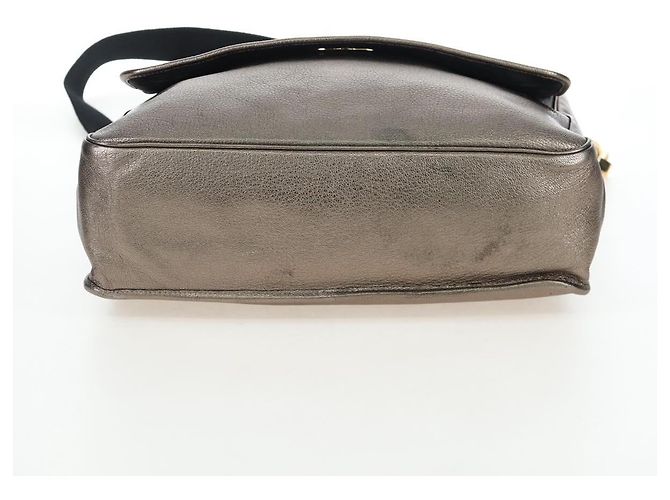 Borsa a mano LOEWE in pelle 2way Silver Gold Tone Auth 201259V Argento - vista 5