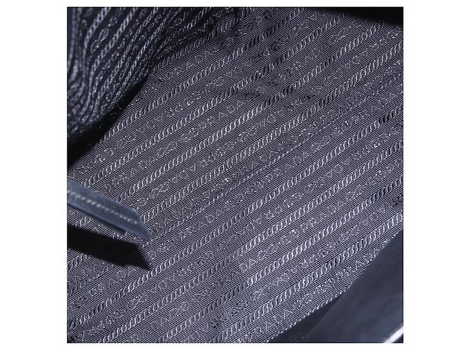 Bolsa de mão PRADA em couro 2way Preta Dourada Auth LN148V Preto Dourado - vista 10