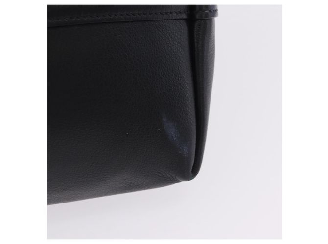 Bolsa de mão PRADA em couro 2way Preta Dourada Auth LN148V Preto Dourado - vista 6