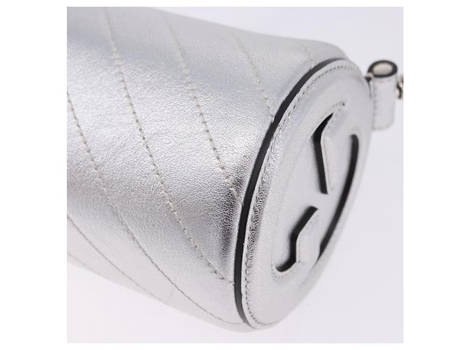 Borsa a tracolla GUCCI Blondy in pelle argento 760170 Auth 203732M - vista 17