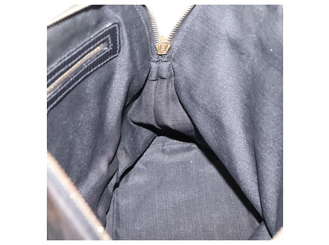 Pequin Borsa a mano FENDI Pecan Canvas 2way Nero Oro Auth 205145 D'oro - vista 23