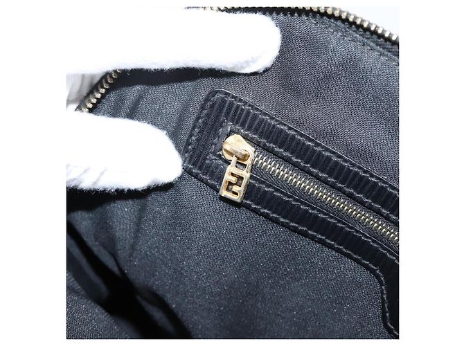 Pequin Borsa a mano FENDI Pecan Canvas 2way Nero Oro Auth 205145 D'oro - vista 25
