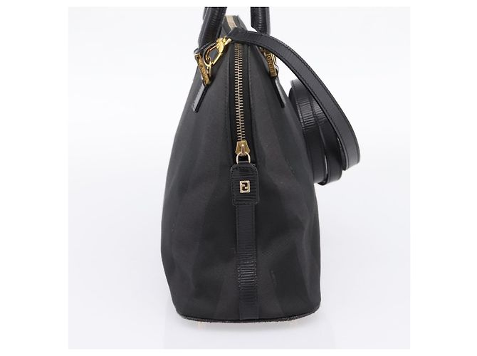 Pequin Borsa a mano FENDI Pecan Canvas 2way Nero Oro Auth 205145 D'oro - vista 3