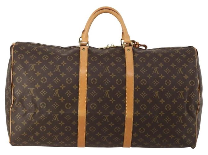 LOUIS VUITTON Monogram Keepall 60 Boston Bag M41422 LV Auth 201934V Monograma - vista 2