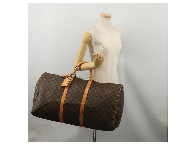 LOUIS VUITTON Monogram Keepall 60 Boston Bag M41422 LV Auth 201934V Monograma - vista 22