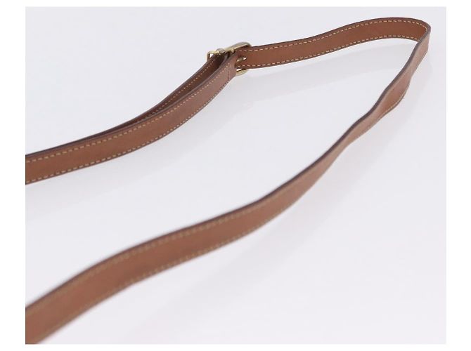 Céline CELINE Macadam Canvas Schultertasche PVC Leather Brown Gold Auth 204266 Braun Golden - vue 14