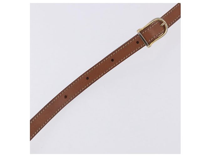 Céline CELINE Macadam Canvas Schultertasche PVC Leather Brown Gold Auth 204266 Braun Golden - vue 15